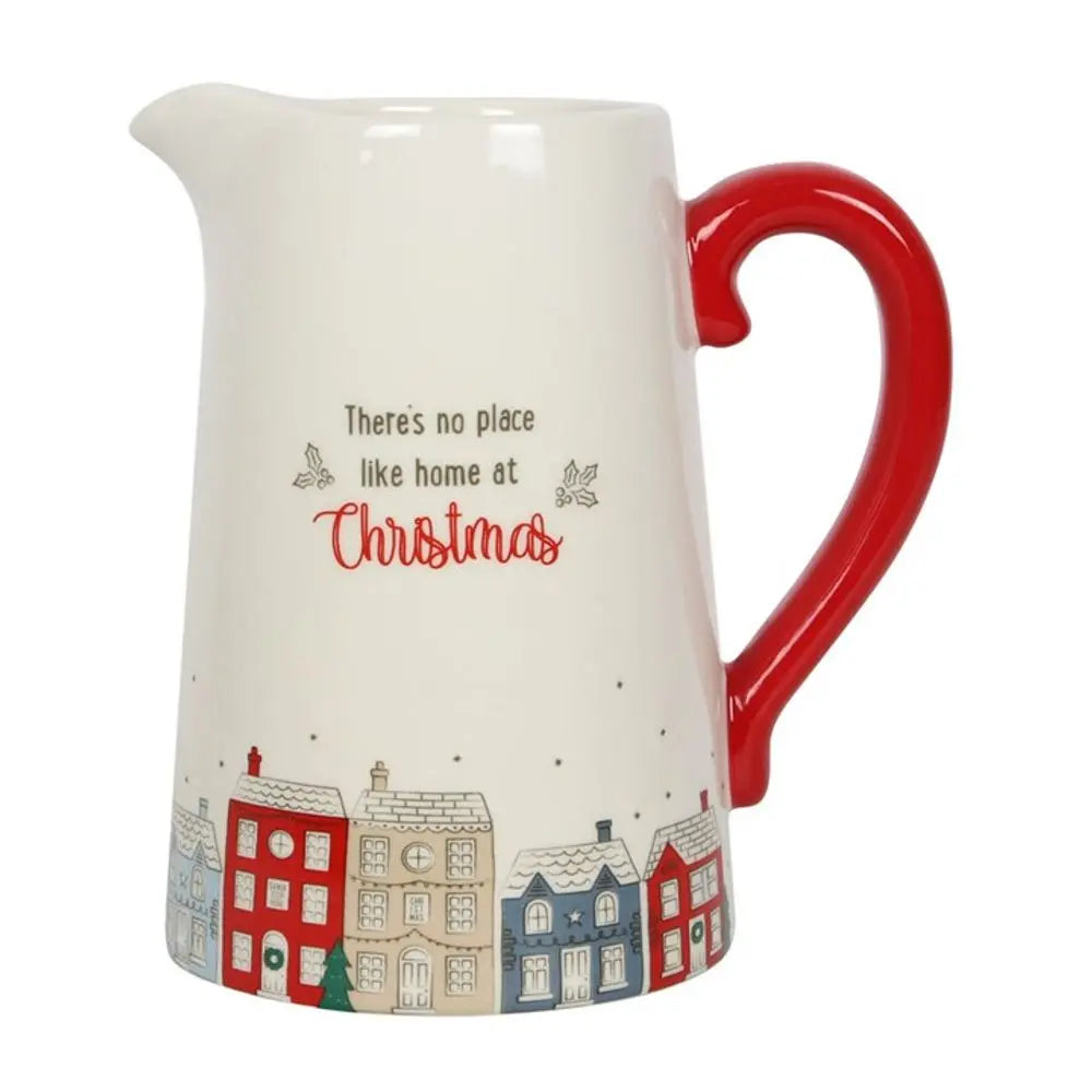 17cm Christmas Village Ceramic Flower Jug - Image #2