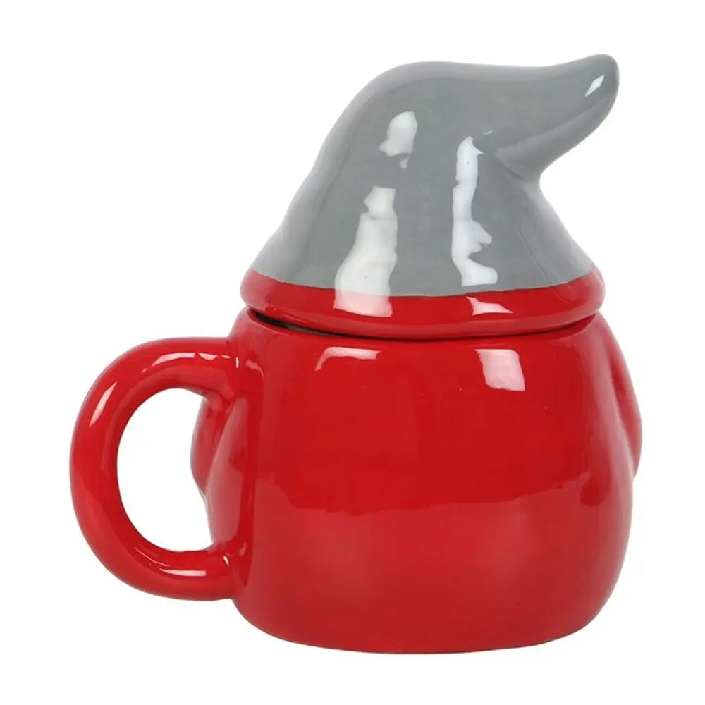 Red and Grey Gonk Lidded Mug - Image #4