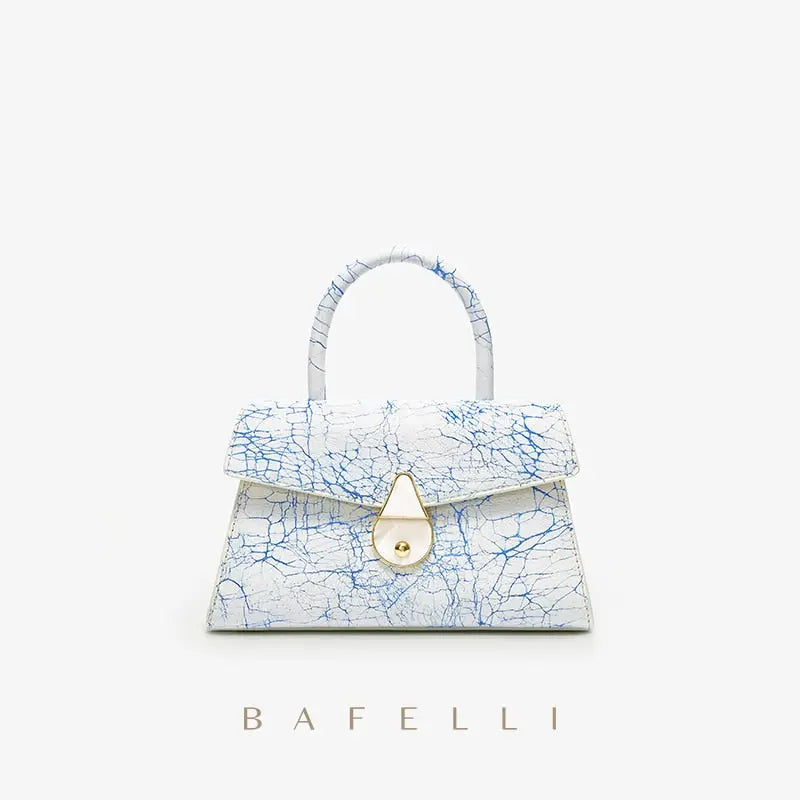 Bafelli Small White Clutch - Satin & Sox