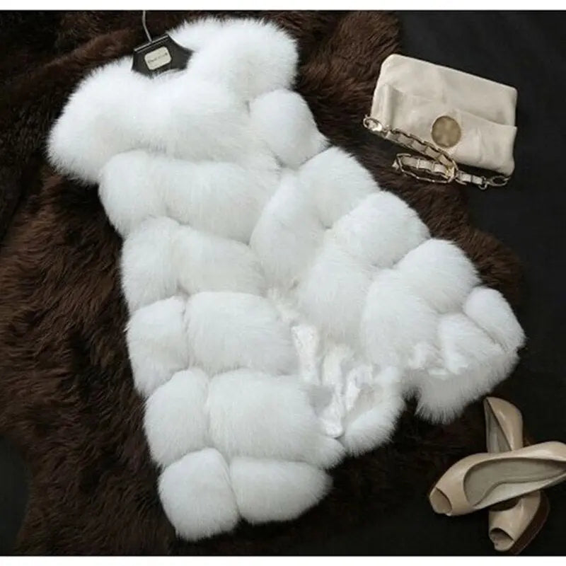 Winter Faux Fur Sleeveless Gilet - Satin & Sox