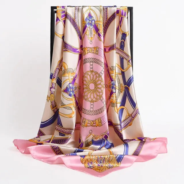 Pink Gaspara Luxury Satin Scarf - Satin & Sox