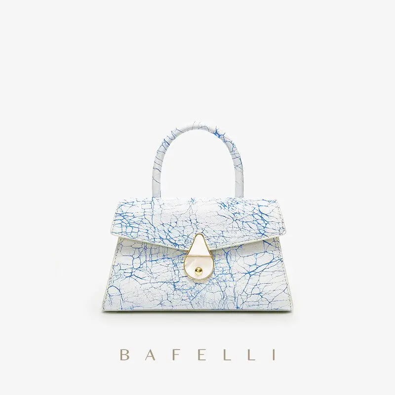 Bafelli Small White Clutch - Satin & Sox