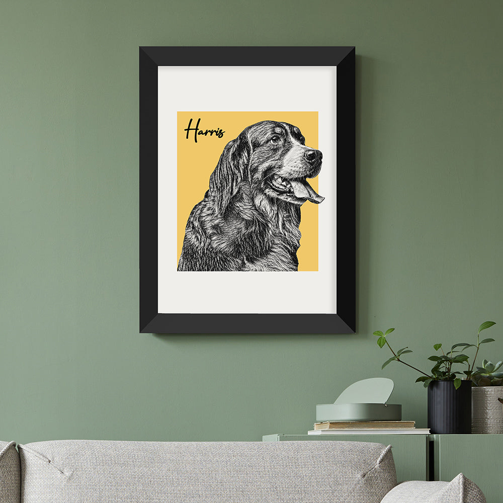 Pet Portrait Personalised Sketch