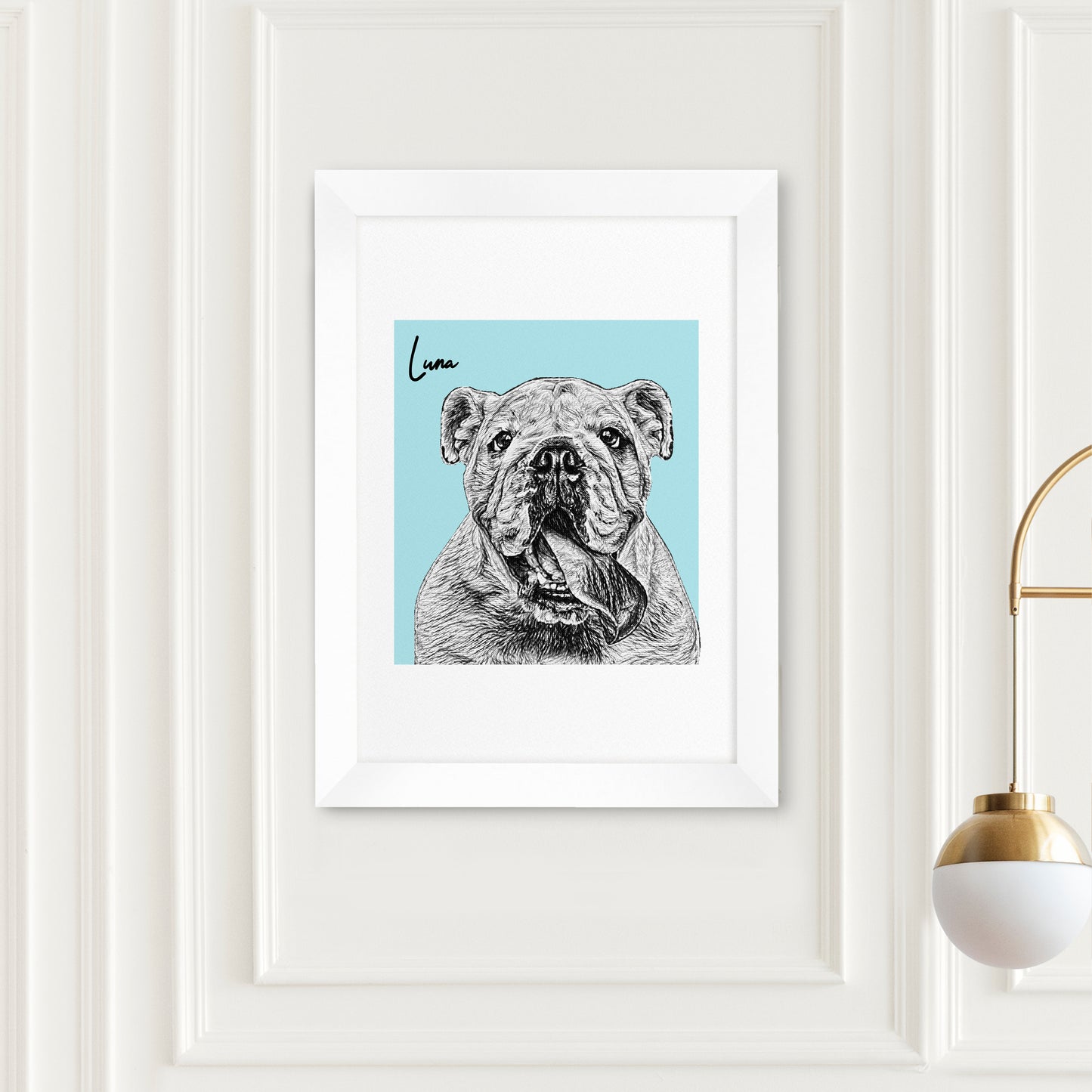 Pet Portrait Personalised Sketch