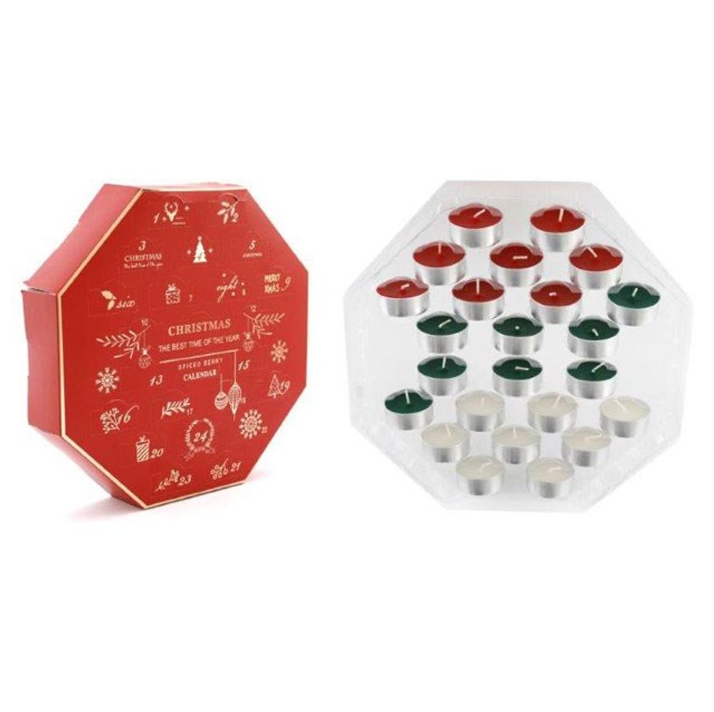 Christmas 24 Tealight Advent Calendar - Satin & Sox