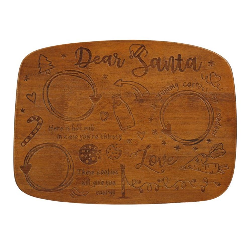 35cm Dear Santa Christmas Eve Treat Board - Satin & Sox