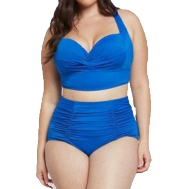 Plus Size high waist women bikini 2 piece - Satin & Sox