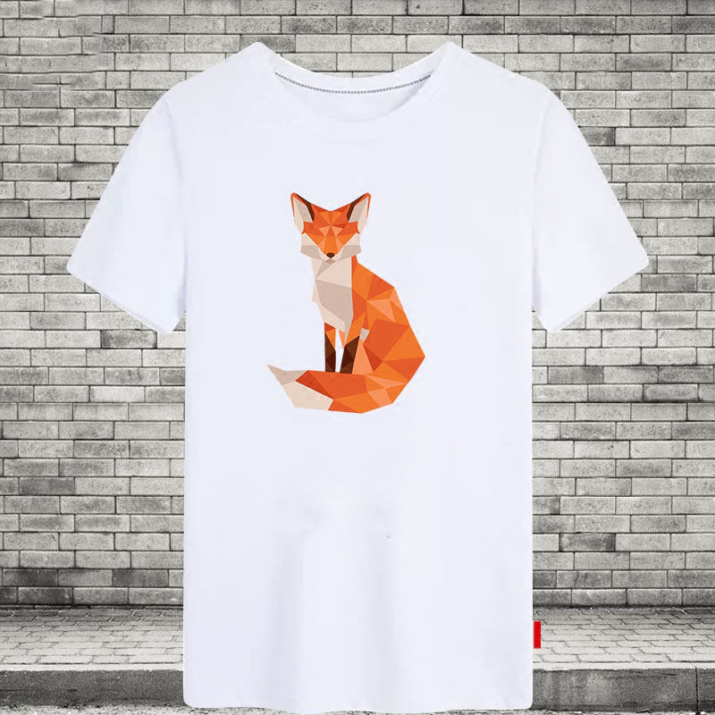 Pure cotton short sleeve casual top Geo Fox - Satin & Sox