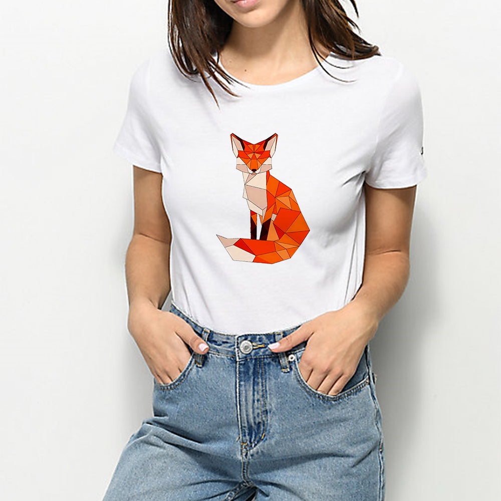 Pure cotton short sleeve casual top Geo Fox - Satin & Sox