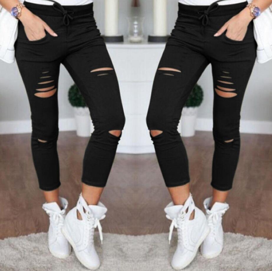 Stretchy Ripped Skinny Jeans Plus Size