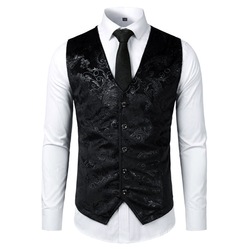 Steampunk Style Satin Waistcoat for Men