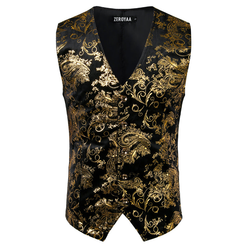 Steampunk Style Satin Waistcoat for Men