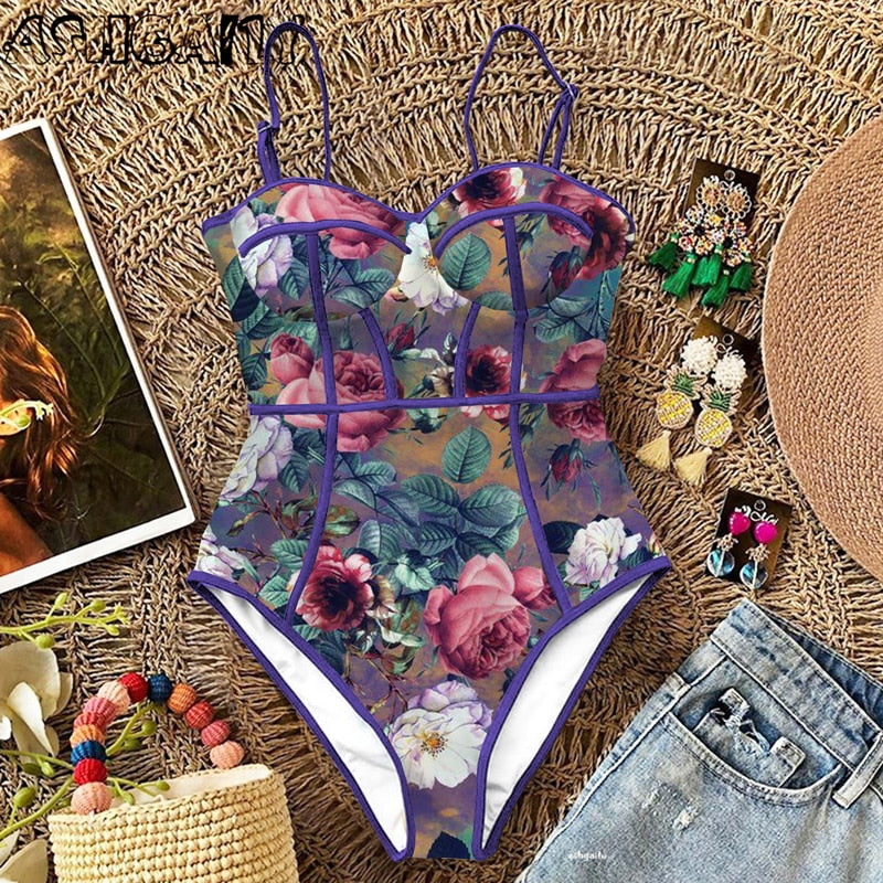 Floral One Piece Swimsuit