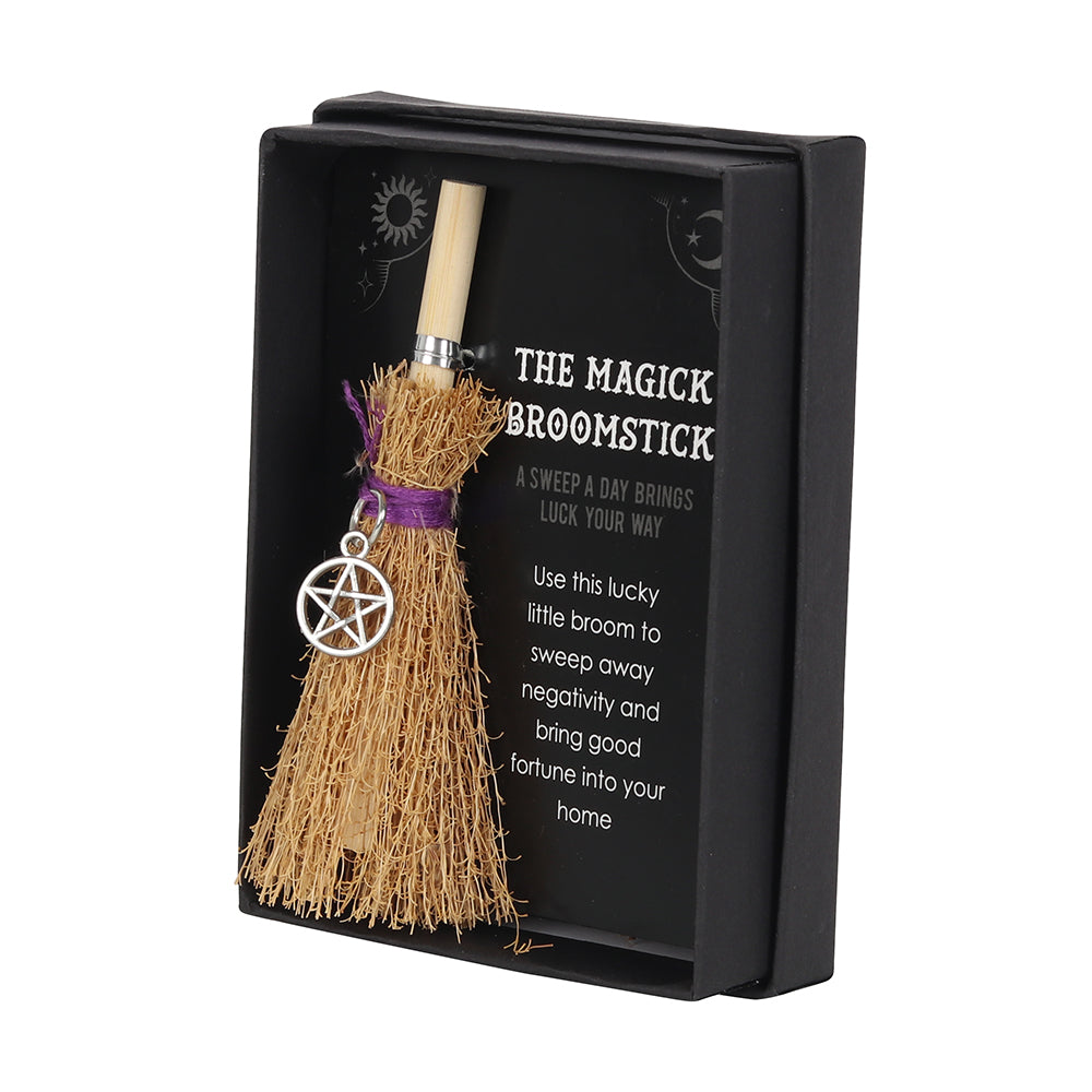 Pentagram Magic Broomstick Charm Gift For the Perfect Halloween Witch - Satin & Sox