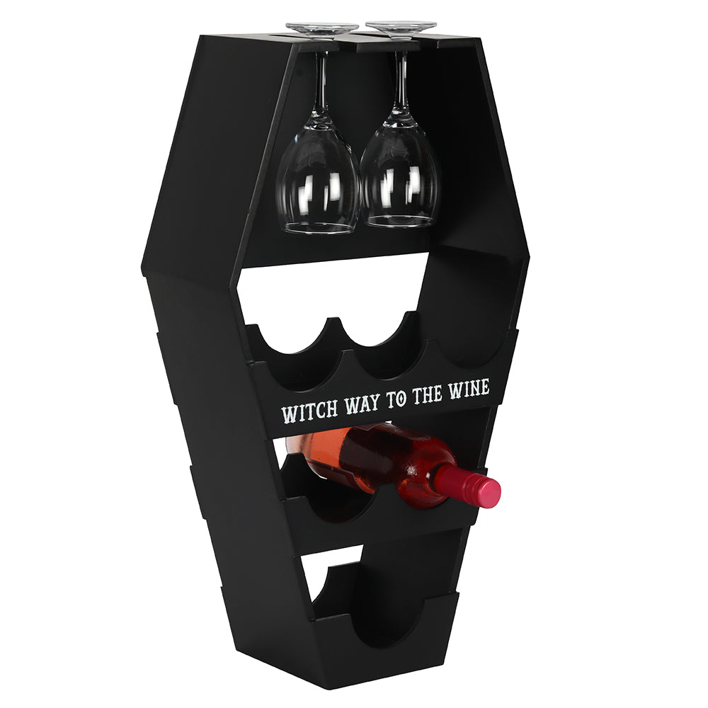 Halloween Coffin Shape Wine Shelf Party Decor