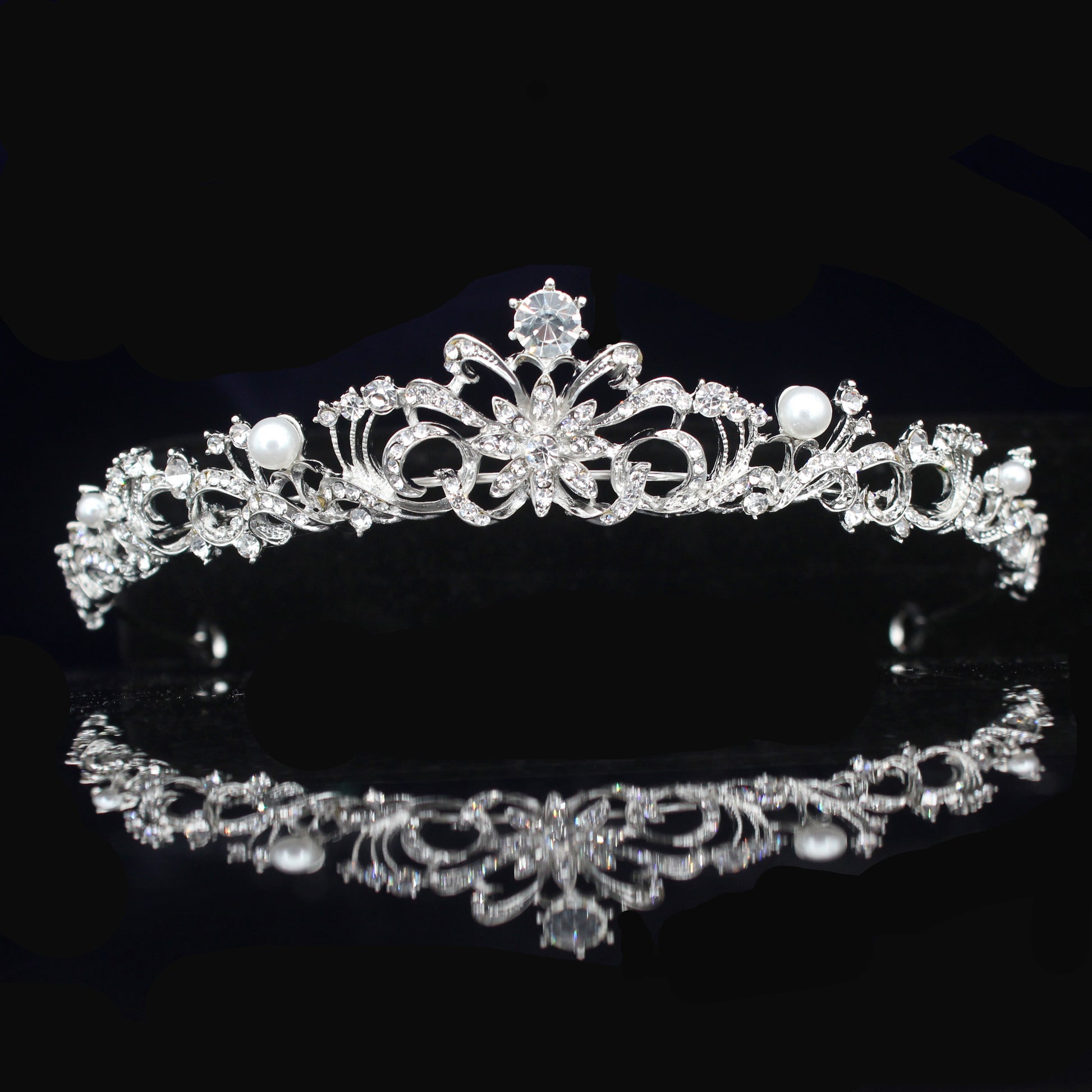 Bridal Tiara with rhinestone crystals - Satin & Sox