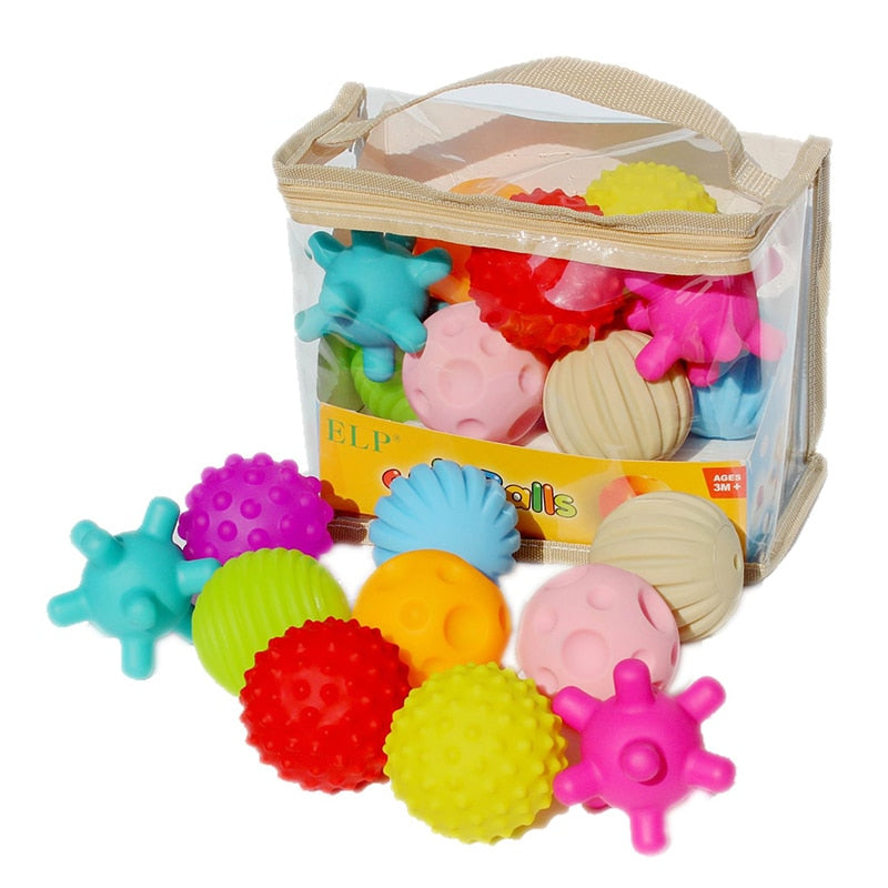 Textured Rubber Ball Sensory Toy Set - Satin & Sox