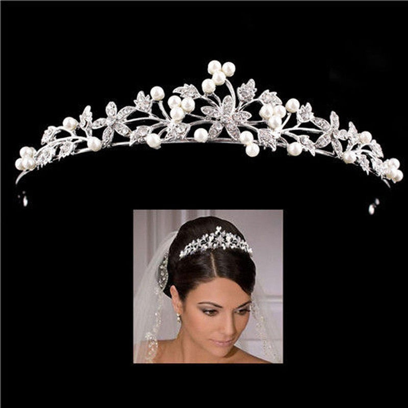 Bridal Tiara with rhinestone crystals - Satin & Sox