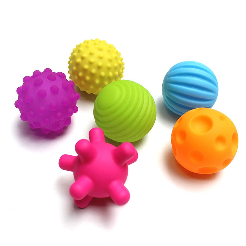 Textured Rubber Ball Sensory Toy Set - Satin & Sox