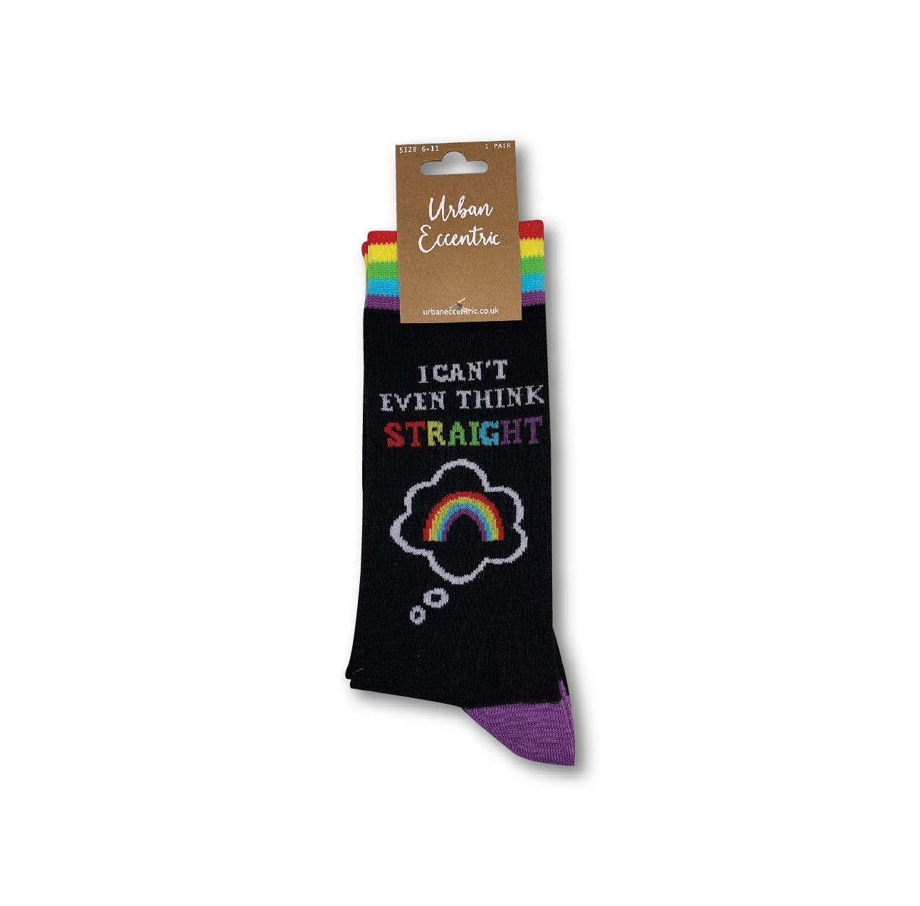 Urban Eccentrics I Can't Think Straight Socks - Satin & Sox