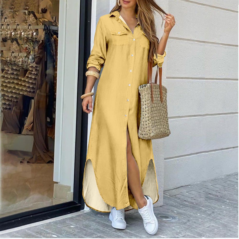 Plus Size Long Shirt Dress - Satin & Sox