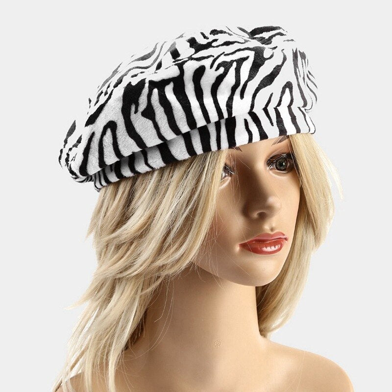 Retro Houndstooth Beret - Satin & Sox