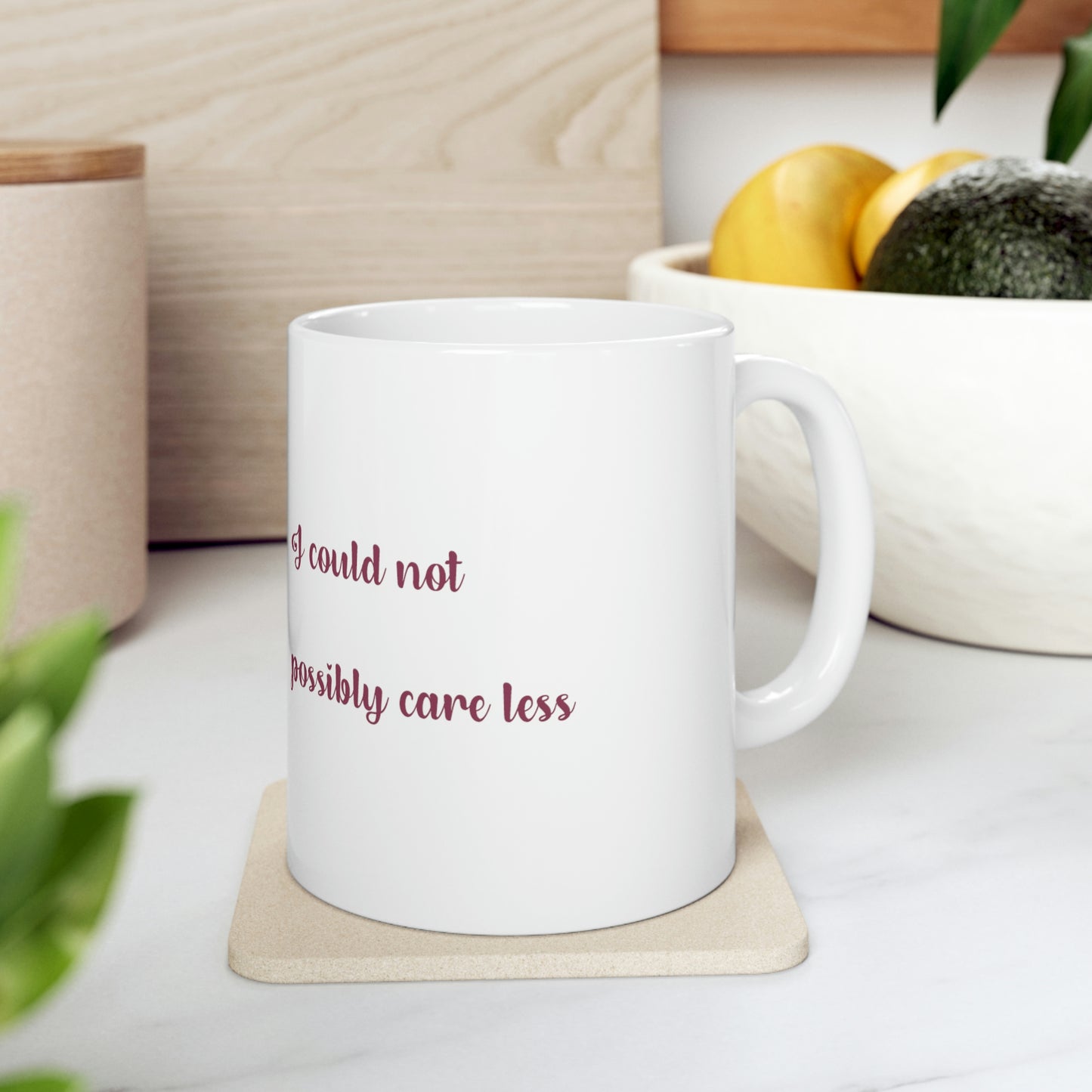 Sally Brown I could not care less Ceramic Mug 11oz - Satin & Sox