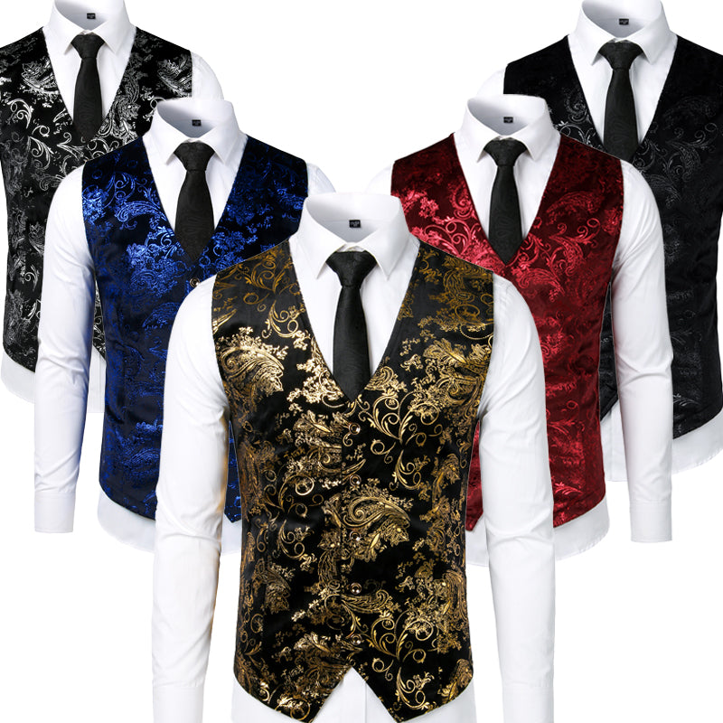 Steampunk Style Satin Waistcoat for Men