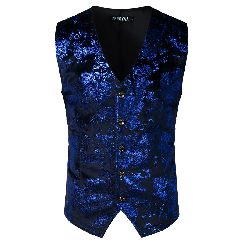 Steampunk Style Satin Waistcoat for Men