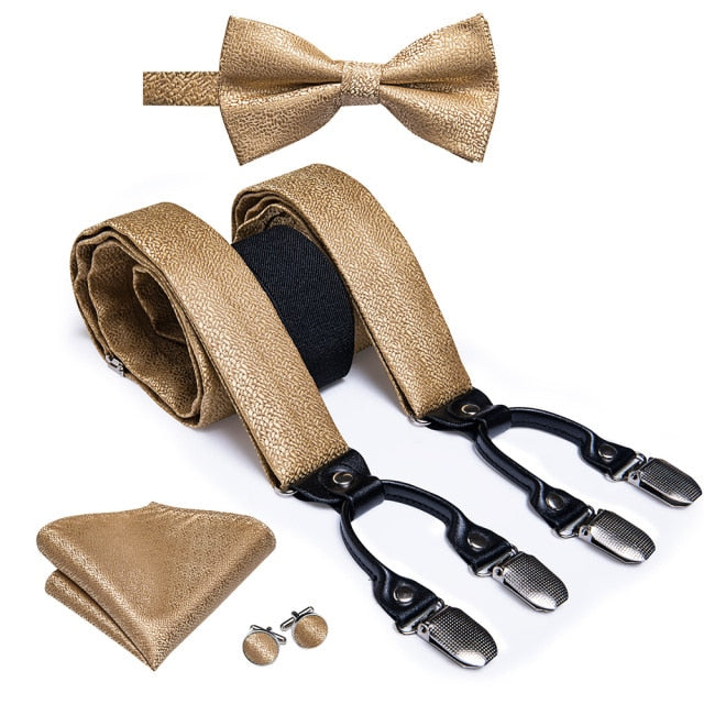 Men's Bow Tie and Braces Set - Satin & Sox