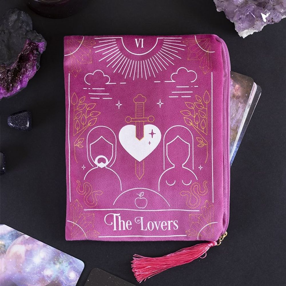 The Lovers Tarot Card Zippered Bag - Satin & Sox