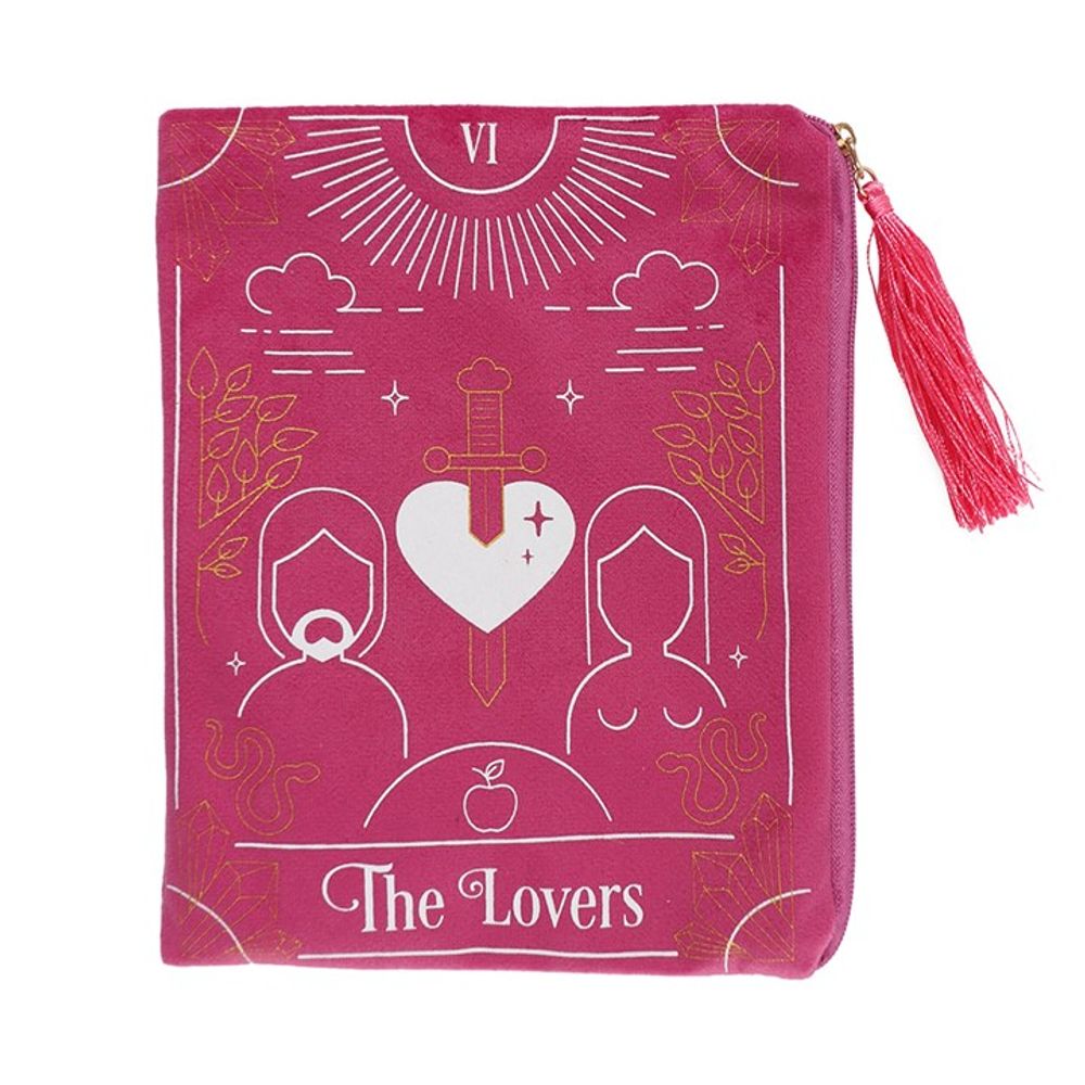 The Lovers Tarot Card Zippered Bag - Satin & Sox